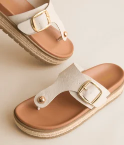 Shoes | Mia Marylynne Raffia Sandal Ecru