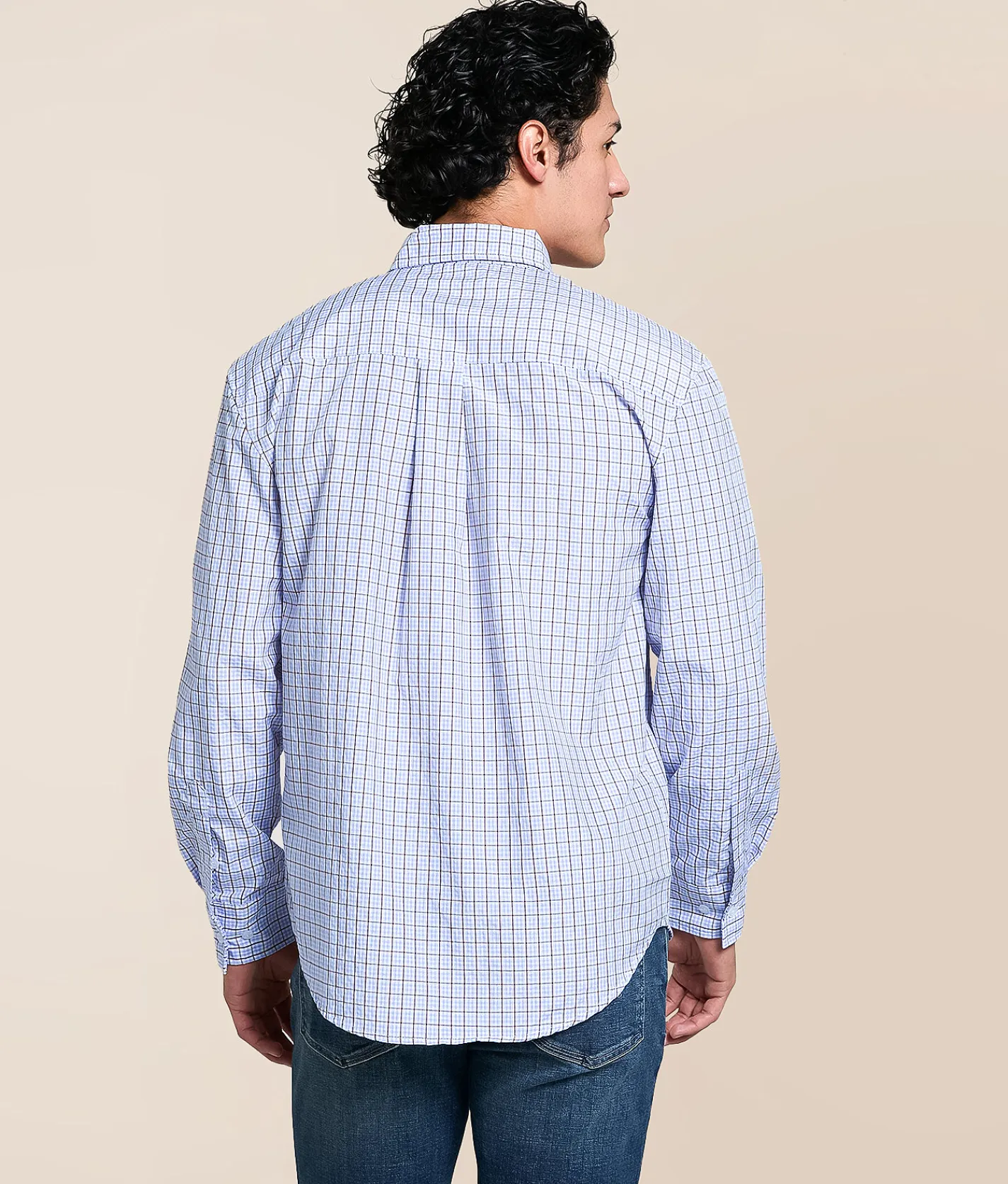 Fieldstone Mason Shirt Blue White Brown Outlet