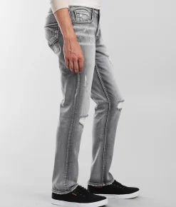 BKE Mason Taper Stretch Jean Washed Grey Clearance