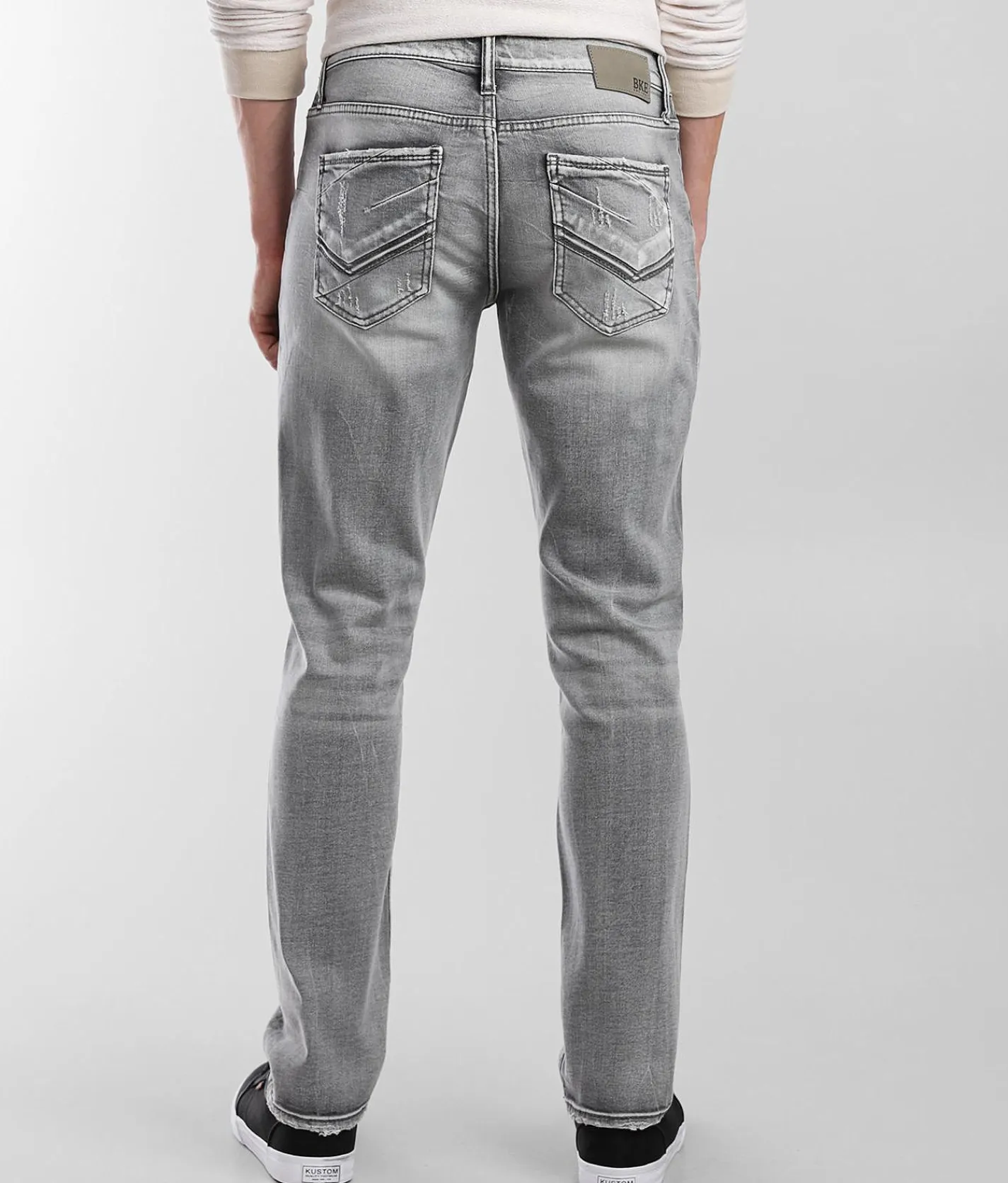 BKE Mason Taper Stretch Jean Washed Grey Clearance