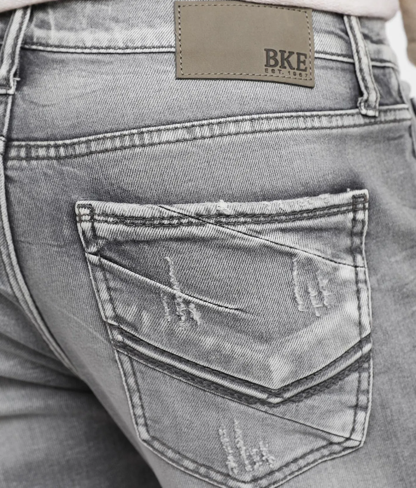 BKE Mason Taper Stretch Jean Washed Grey Clearance