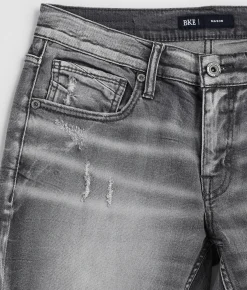 BKE Mason Taper Stretch Jean Washed Grey Clearance