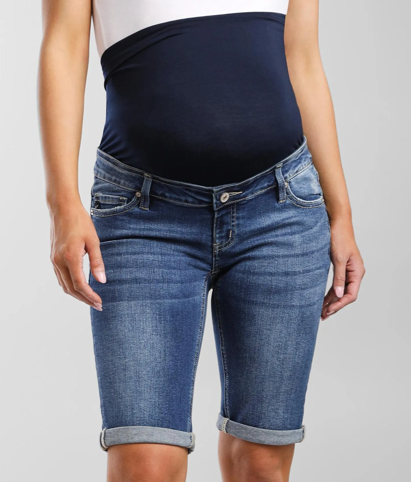 Bottoms|Shorts | KanCan Maternity Bermuda Stretch Short Dark