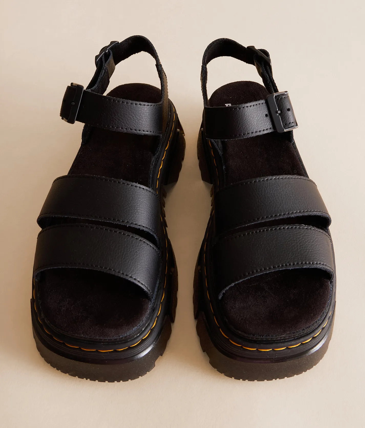 Dr. Martens Mattison Athena Platform Leather Sandal Black Clearance