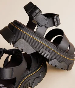 Dr. Martens Mattison Athena Platform Leather Sandal Black Clearance