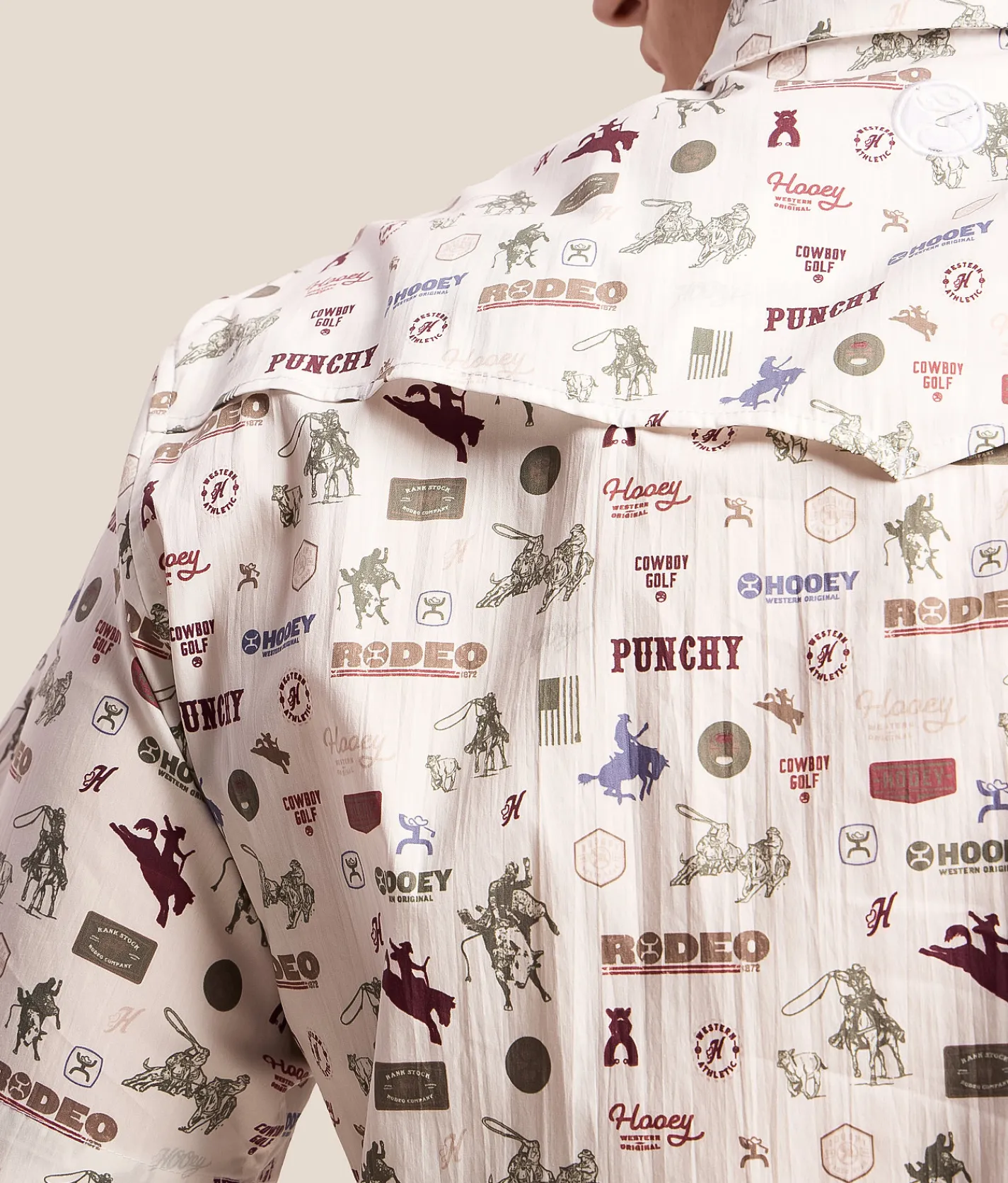 Tops | Hooey Maverick Performance Stretch Shirt White Print