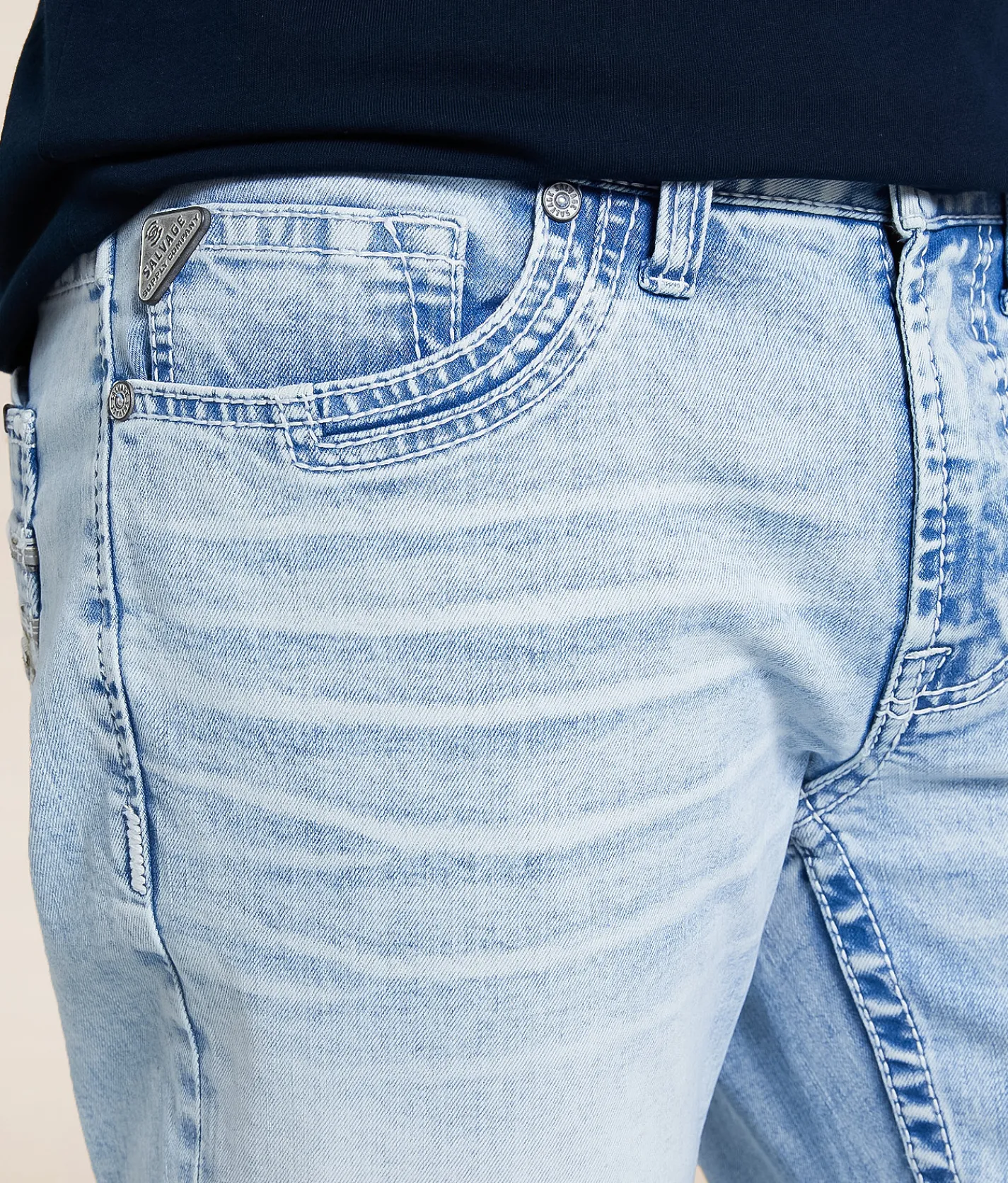 Bottoms | Salvage Mayhem Straight Stretch Jean Terror Bird