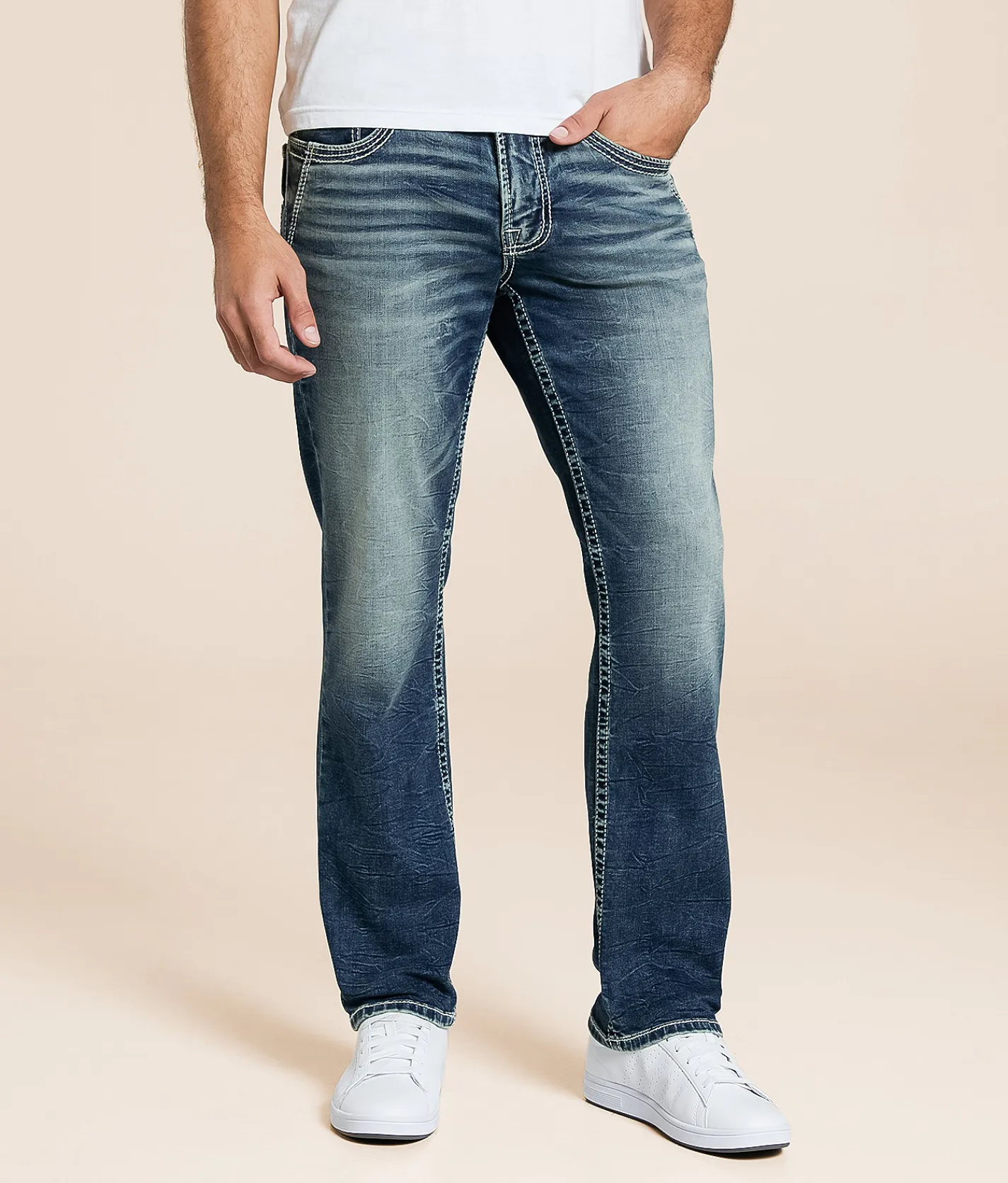 Salvage Mayhem Straight Stretch Jean Maple Dream Clearance