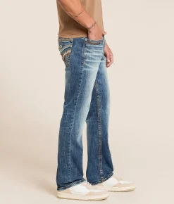 Salvage Mayhem Straight Stretch Jean Cold Rush Discount
