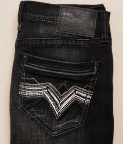 Salvage Mayhem Straight Stretch Jean Pinnacles Hot