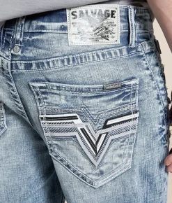 Salvage Mayhem Straight Stretch Jean Petrichor Hot