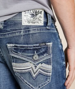 Salvage Mayhem Straight Stretch Jean Avalanche Amber Hot