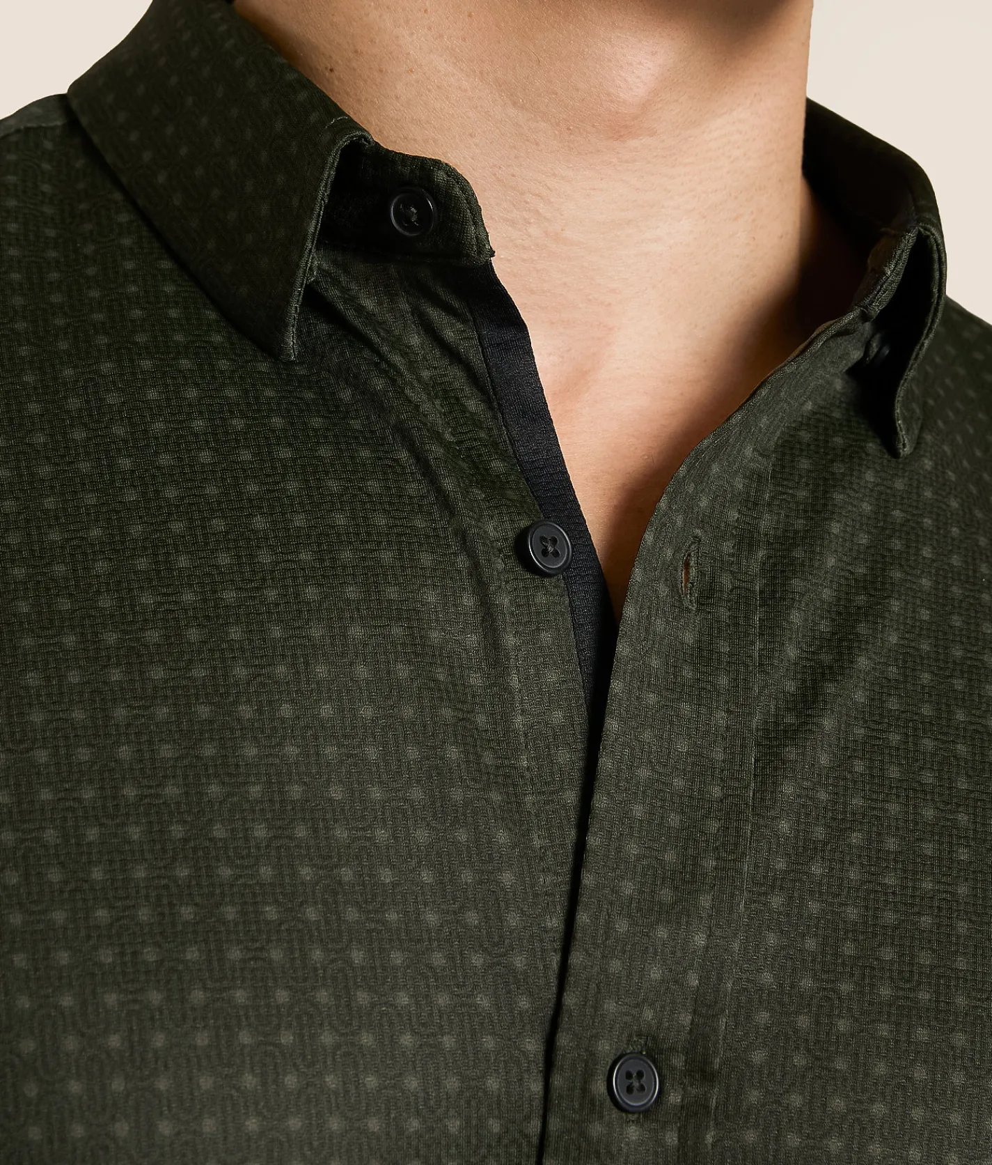 Tops | J.B. Holt Maze Knit Standard Performance Stretch Shirt Olive Black