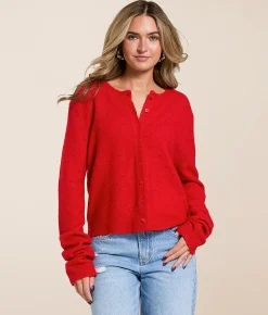 Tops | Z Supply Medina Cardigan Sweater Festive Red