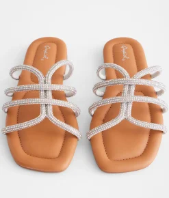Qupid Mega Glitz Sandal Iridescent Silver Online