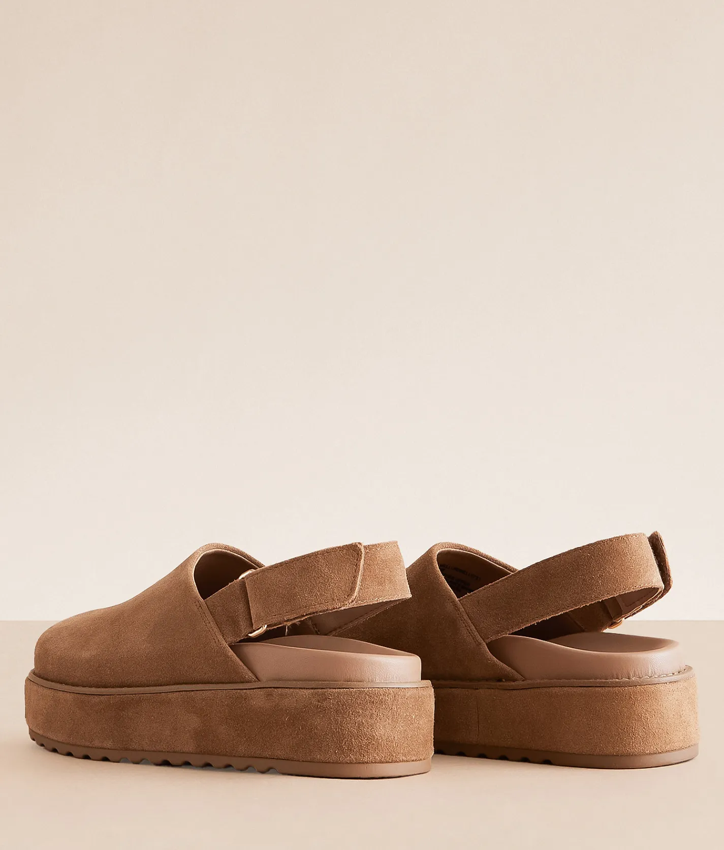 Steve Madden Mellow Leather Platform Clog Cognac Suede Hot