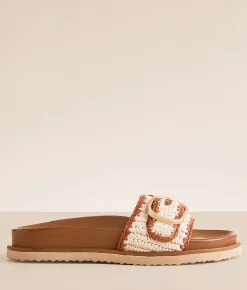 Steve Madden Memphis Raffia Sandal Cognac Online