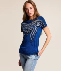 Affliction Mercenary T-Shirt Sapphire Blue Reactive