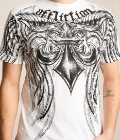 Tops|Graphic T-Shirts | Affliction Mercenary T-Shirt White