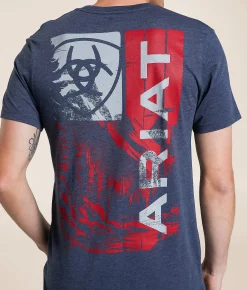 Ariat Merica Mountain T-Shirt Navy Heather Online