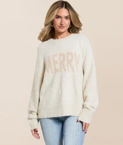 Z Supply Merry Tinsel Eyelash Sweater Warm White New