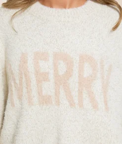 Z Supply Merry Tinsel Eyelash Sweater Warm White New