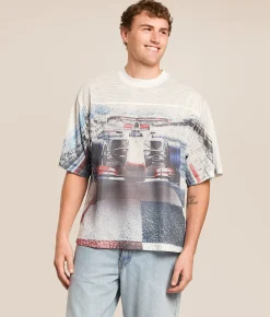 Tops|Graphic T-Shirts | Trust The Universe Mesh Racing T-Shirt White