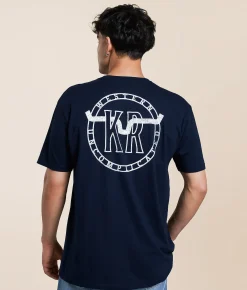Kimes Ranch Metal Badge T-Shirt Midnight Navy Best
