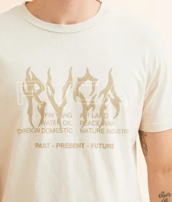 RVCA Metallurgy T-Shirt Silver Bleach Outlet