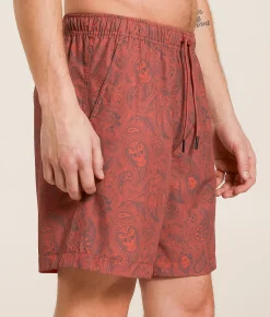 Sullen Mexicali Stretch Swim Trunks Red Outlet