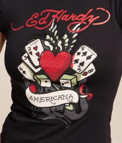 Ed Hardy MGK Card Wings Baby T-Shirt Black Outlet