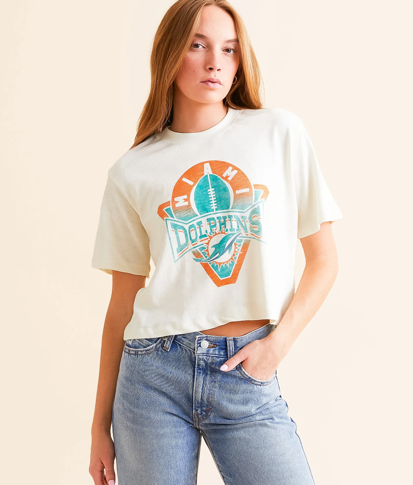 Tops | Junkfood Miami Cropped T-Shirt Dolphins