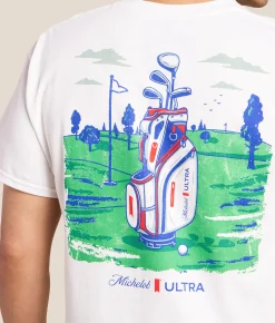 Brew City Michelob Golf Bag T-Shirt White Sale