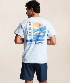 JEDCo Michelob Ultra Can T-Shirt Light Blue Outlet
