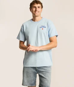 JEDCo Michelob Ultra Football Club T-Shirt Light Blue Discount