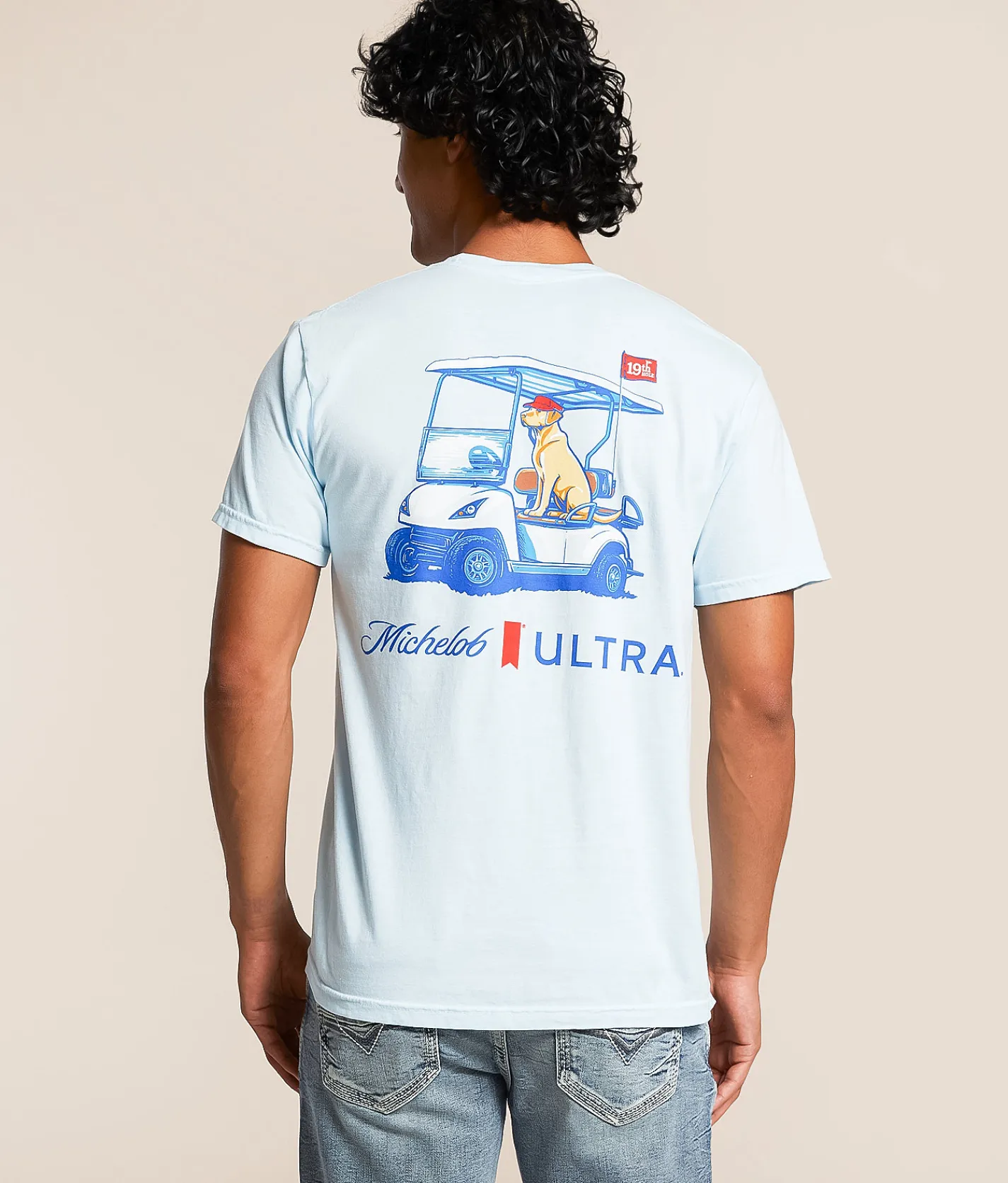 Tops|Graphic T-Shirts | JEDCo Michelob Ultra Golf Card Lab T-Shirt Chambray