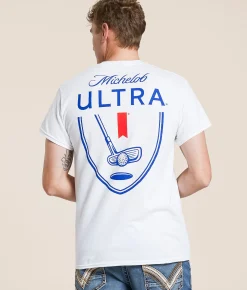 Brew City Michelob Ultra Golf Crest T-Shirt White