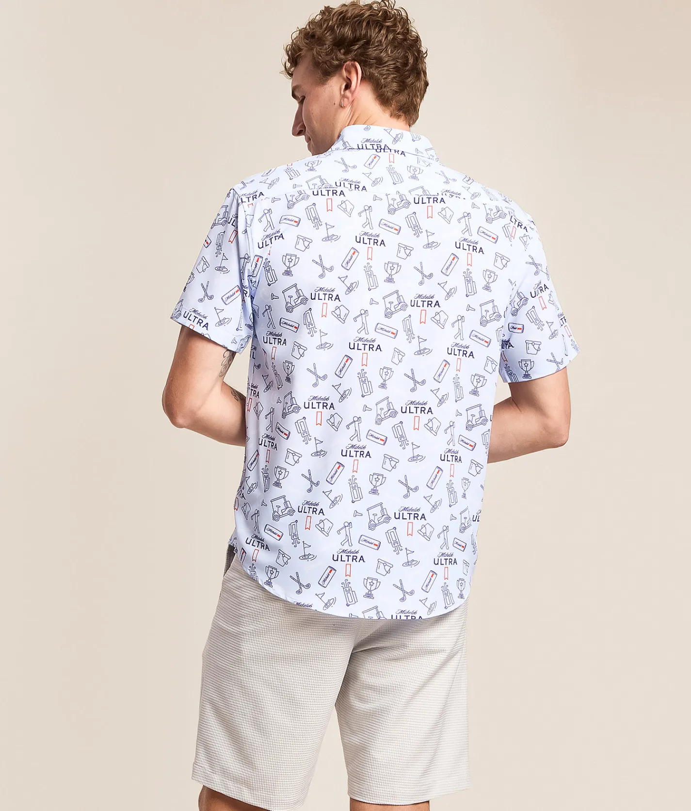 Tops | Tropical Bros. Michelob Ultra Golf Shirt Blue