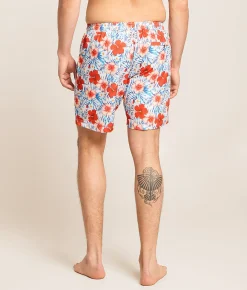 Bottoms | Tropical Bros. Michelob Ultra Hawaiian Stretch Swim Trunks White