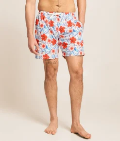 Bottoms | Tropical Bros. Michelob Ultra Hawaiian Stretch Swim Trunks White