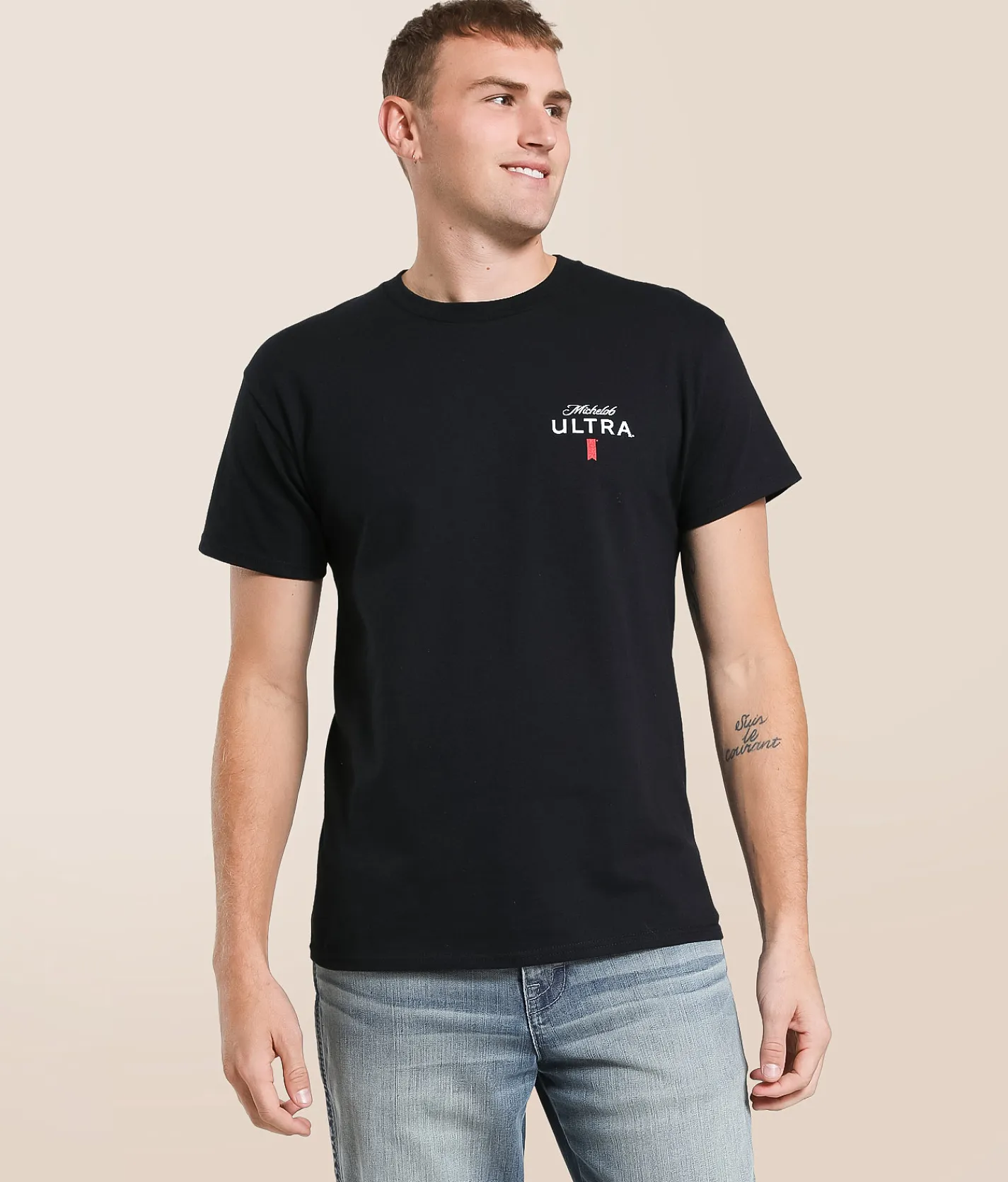 Tops|Graphic T-Shirts | Brew City Michelob Ultra Logo T-Shirt Black