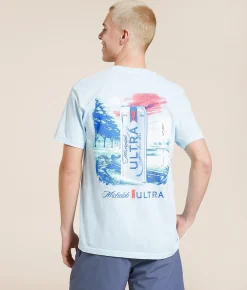 JEDCo Michelob Ultra My First Rodeo T-Shirt Baby Blue