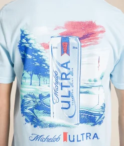 JEDCo Michelob Ultra My First Rodeo T-Shirt Baby Blue