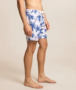 Tropical Bros. Michelob Ultra Palm Stretch Swim Trunks White Outlet