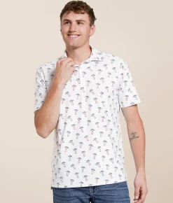 Tropical Bros Michelob Ultra Stretch Polo White Discount