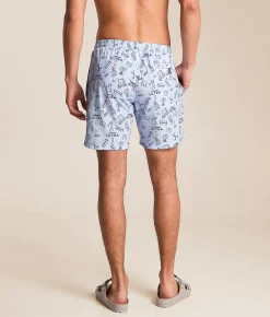 Bottoms|Swimwear | Tropical Bros. Michelob Ultra Swim Trunks Blue