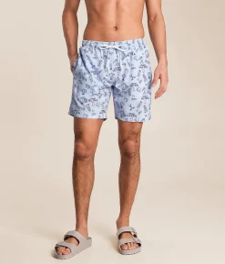 Bottoms|Swimwear | Tropical Bros. Michelob Ultra Swim Trunks Blue