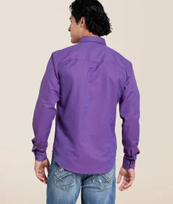 Tops | Eight X Micro Print Shirt Purple