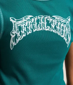 Tops | Affliction Middleham Canyon Tank Top Teal Reactive