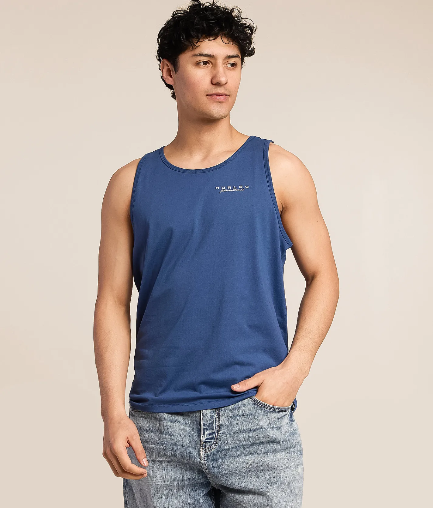 Tops | Hurley Midnight Palm Tank Top Abyss